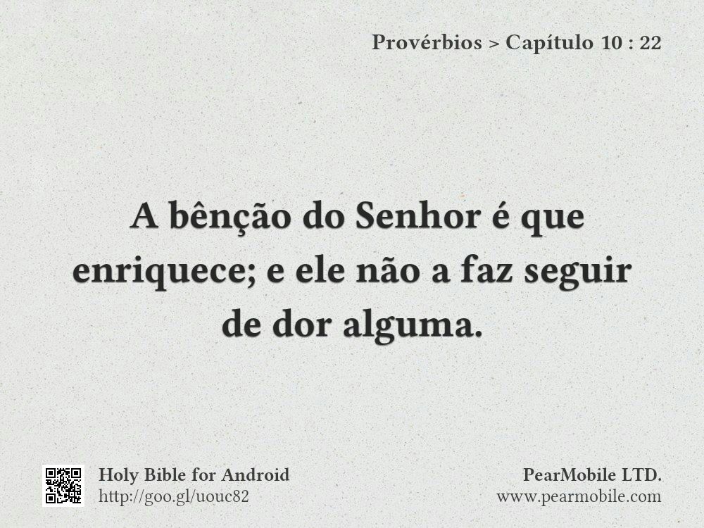 Provérbios, Capítulo 10:22
